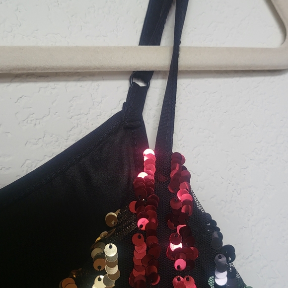 Lavish Sequin Striped Top. Size M - Picture 8 of 10